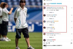 梅西晒6次世界杯图,阿圭罗、德保罗、迪马利亚、安东内拉评论配图