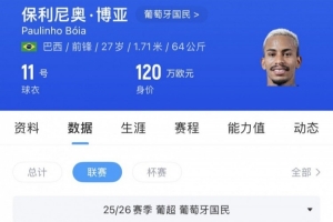 苗原:河南看上葡超前锋保利尼奥·博亚,姆布拉的位置配图
